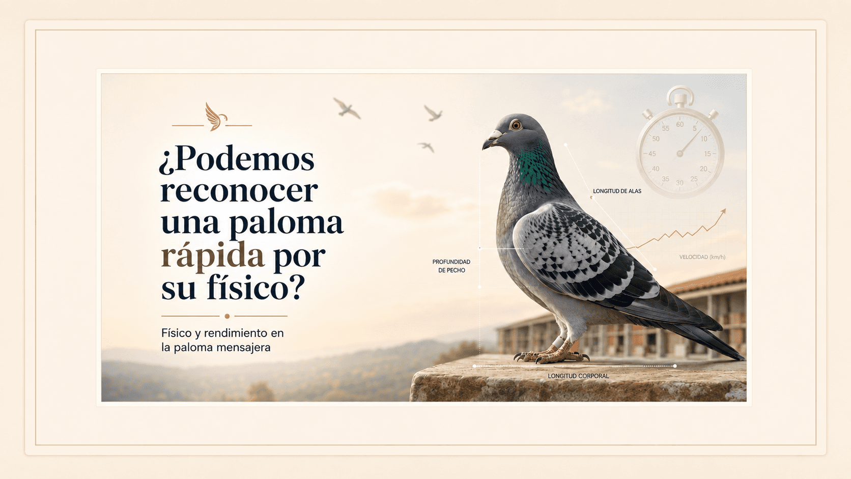 ¿Podemos reconocer una paloma rápida por su físico?